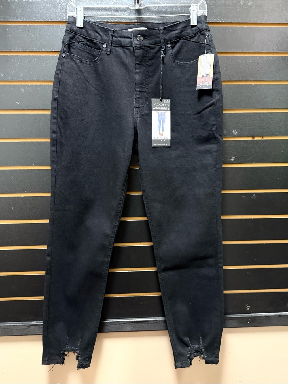 NWT Sofia Jeans Adora Curvy Girlfriend Black Jeans 6